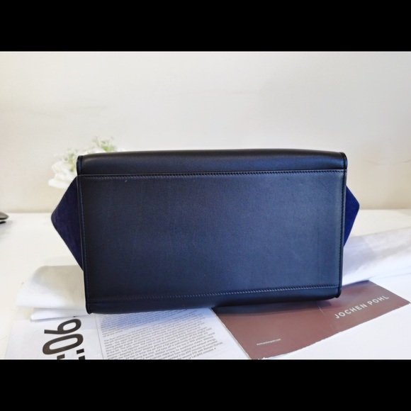 Celine trapeze tri-color small suede bag - Picture 3 of 6